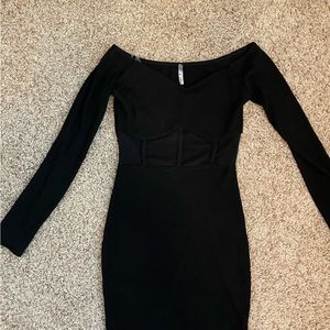 Black off the shoulder dress